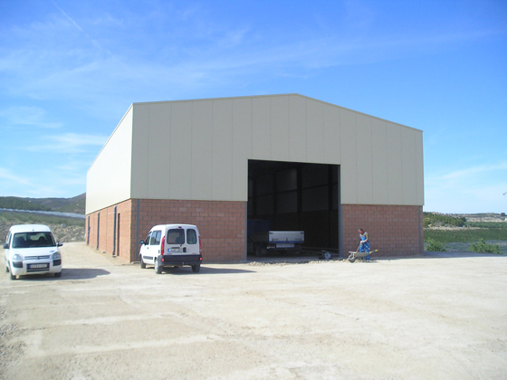 Estructura nave agrícola. Nave agrícola, Albalate, Huesca